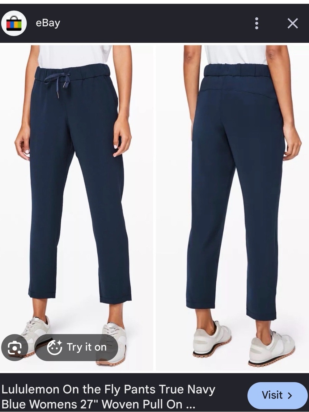 lululemon athletica On the Fly Cropped Pants - True Navy